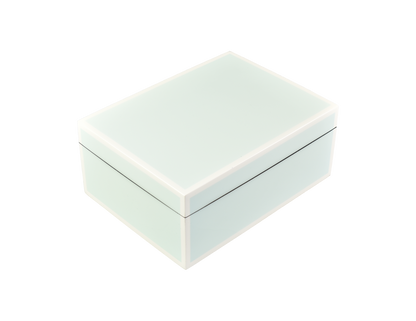 Duck Egg Blue with White - Medium Box