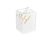 White with Artful Gold - Brush Cup/Pencil Box