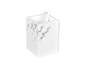 White with Artful Silver - Brush Cup