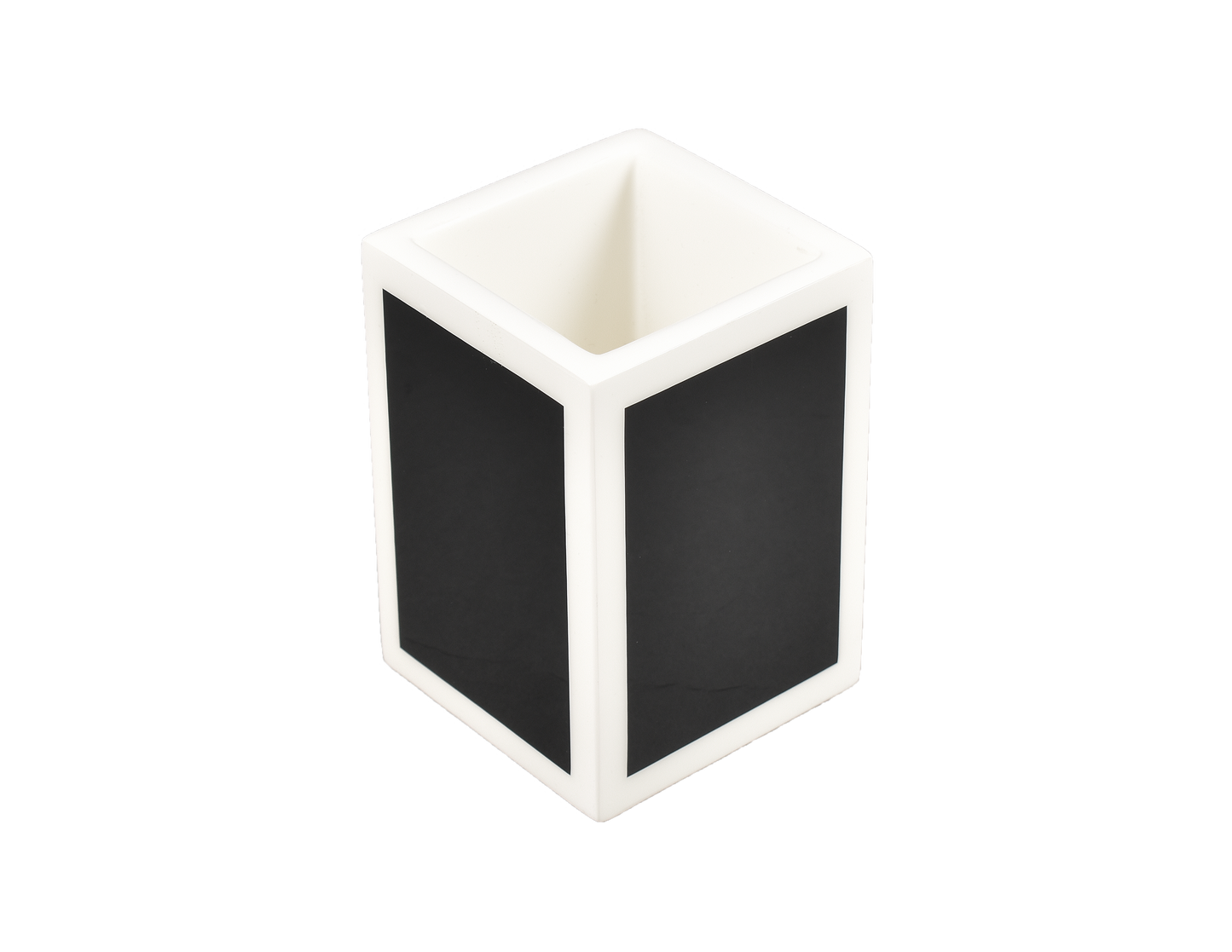 Black with White Trim - Pencil Cup/Brush Holder
