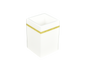 White with shine Gold Leaf Band - Brush Cup