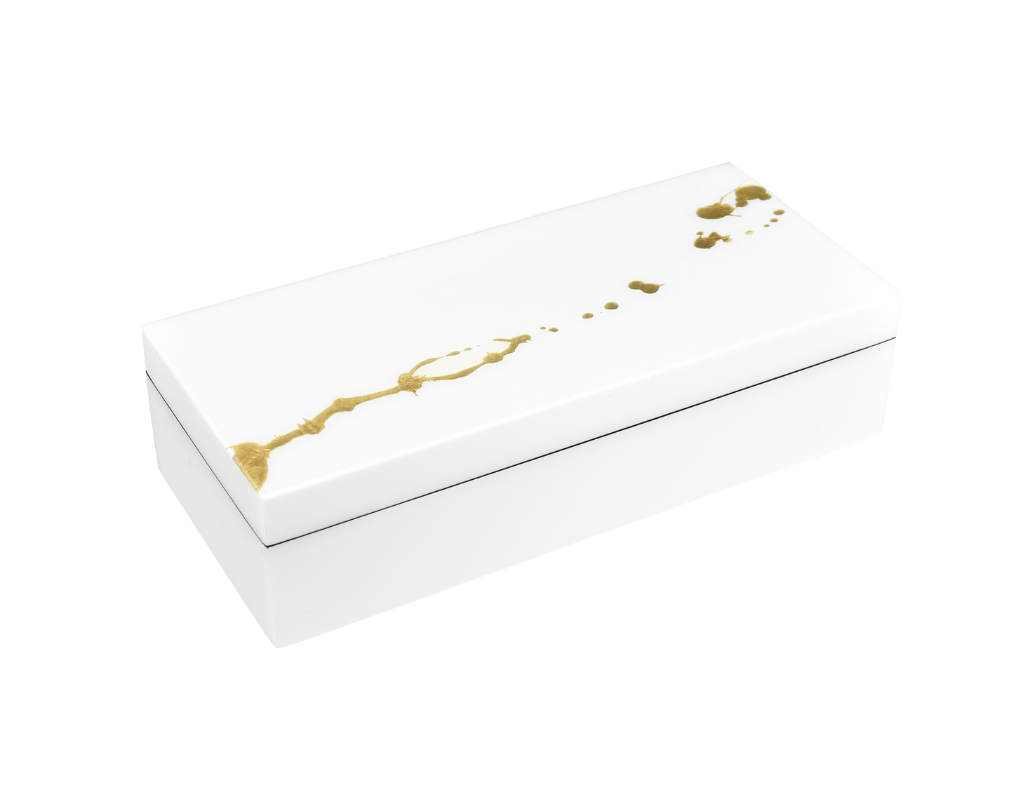 White with Artful Gold - Pencil Box