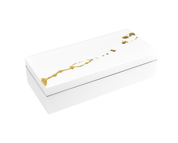 White with Artful Gold - Pencil Box