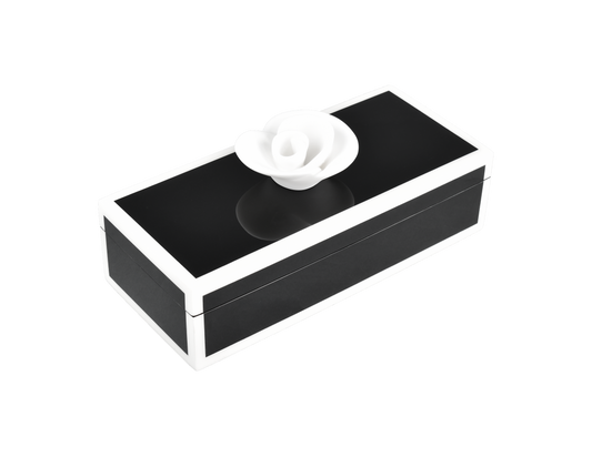 Black with White Trim - Pencil Handle Box