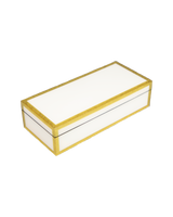 White with Shine Gold Leaf - Pencil Box - L-30FSWSGLT