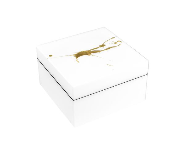 White with Artful Gold - Square Box