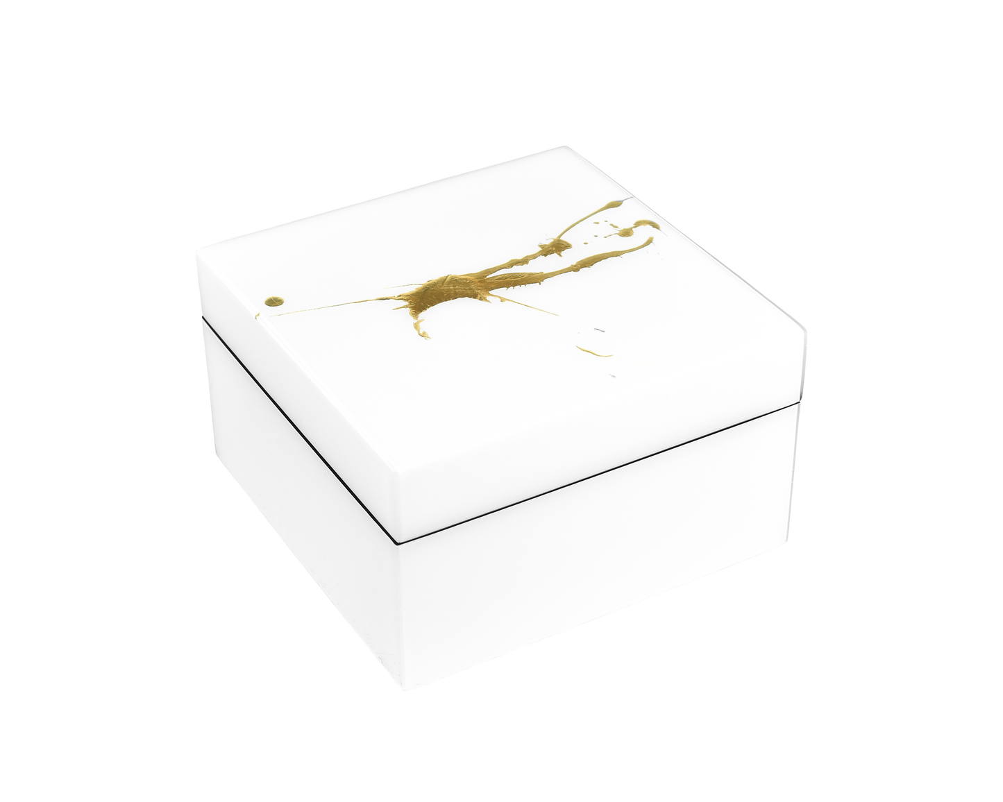 White with Artful Gold - Square Box