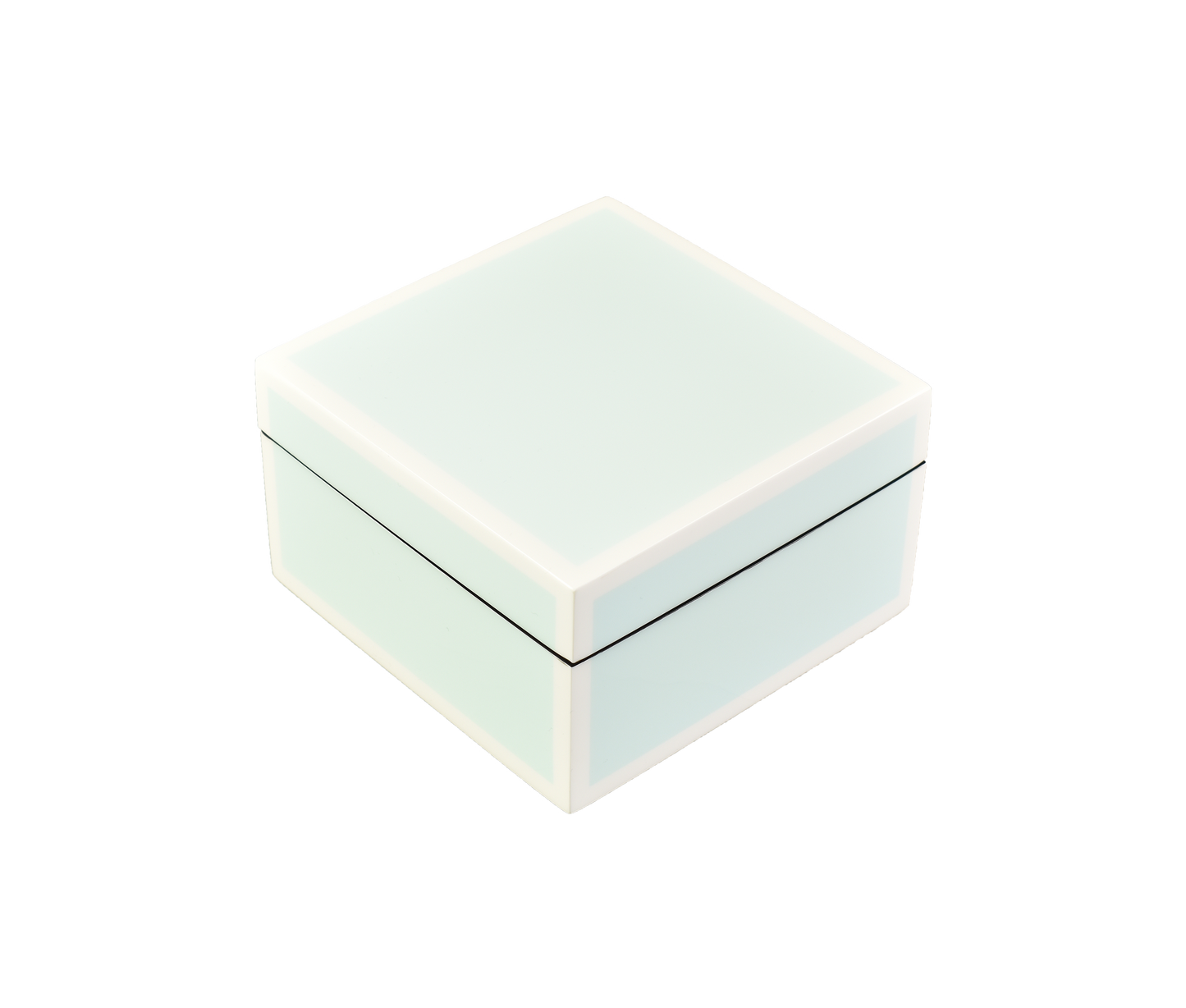 Duck Egg Blue with White - Square Box