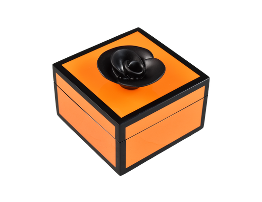 Orange with Black Trim - Square Handle Box