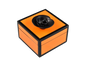 Orange with Black Trim - Square Handle Box