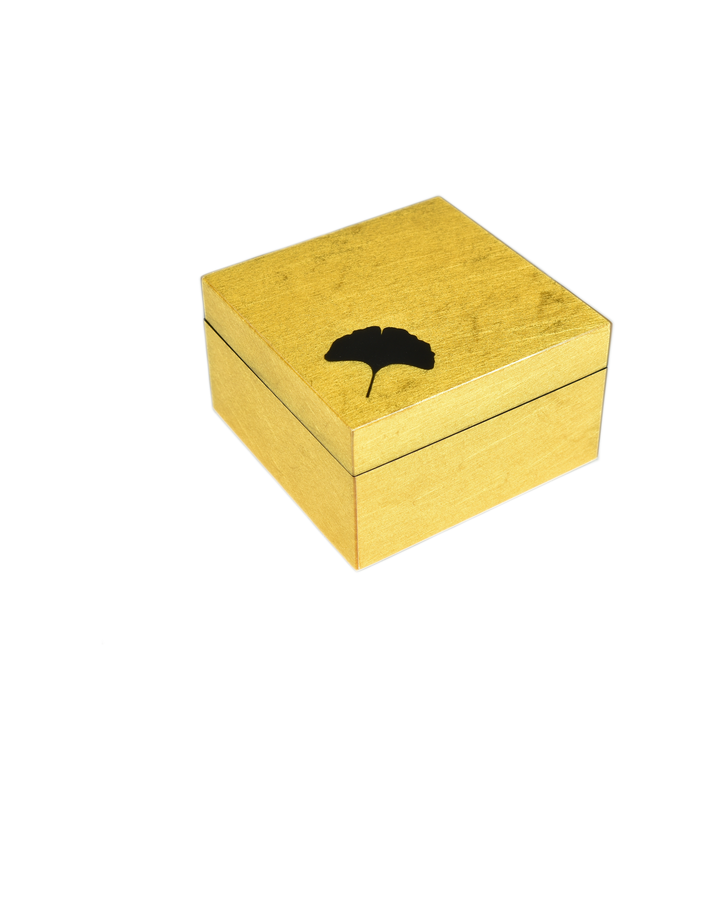 Ginko Leaf with Shine Gold Leaf - Square Box - L-31GKSGL