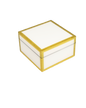 White with Shine Gold Leaf - Square Box - L-31FSWSGLT