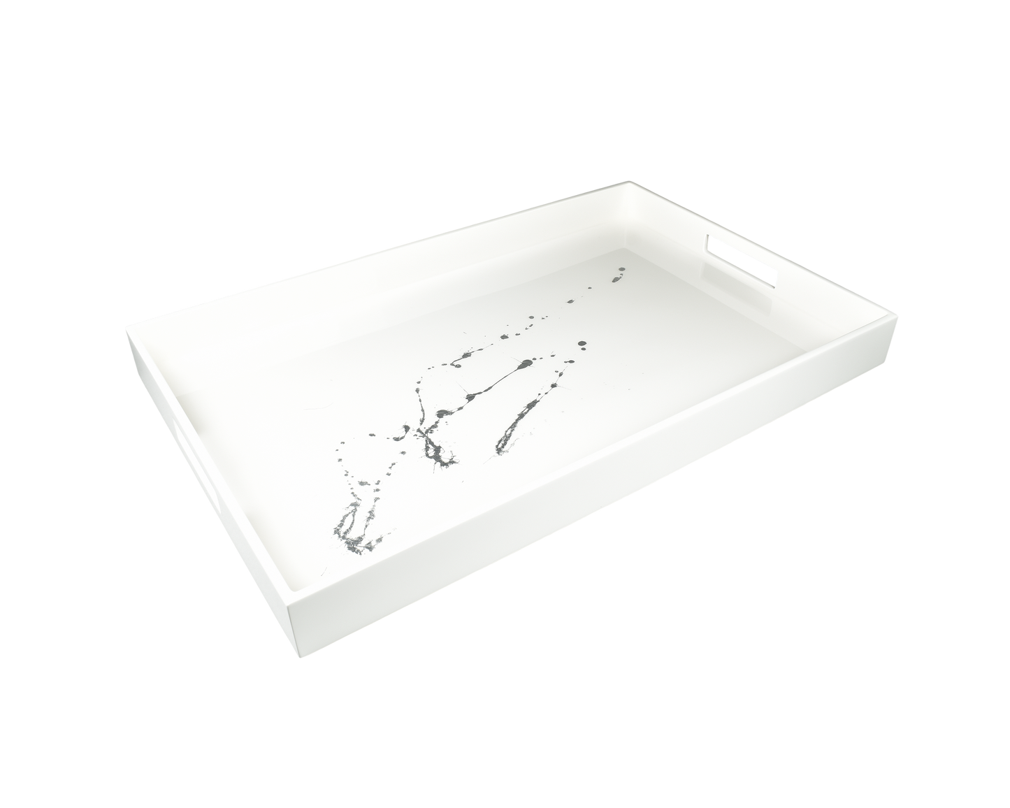 White with Artful Silver - Breakfast Tray