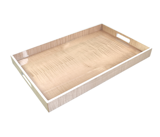 Sycamore with Silver Dollar Trim - Breakfast Tray