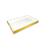 White with Outside Shine Gold Leaf - Breakfast Tray - L-34WOSGL