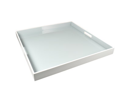 Cool Gray with White - 22" Square Tray