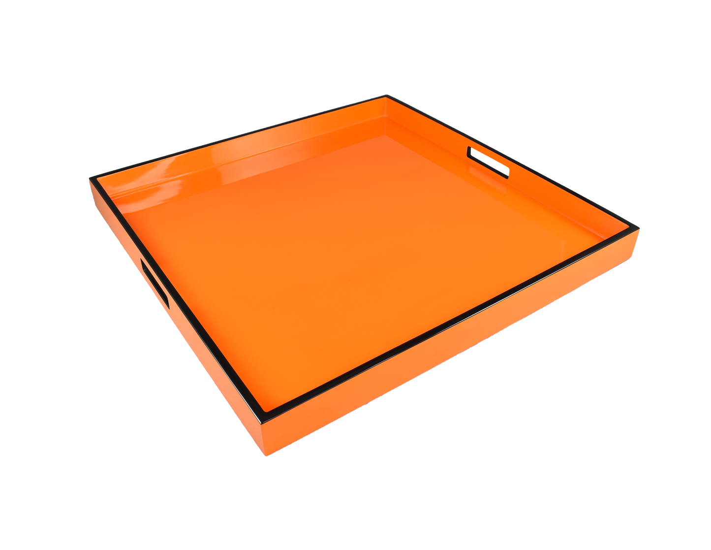 Orange with Black Trim - 22" Square Tray