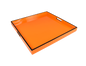 Orange with Black Trim - 22" Square Tray