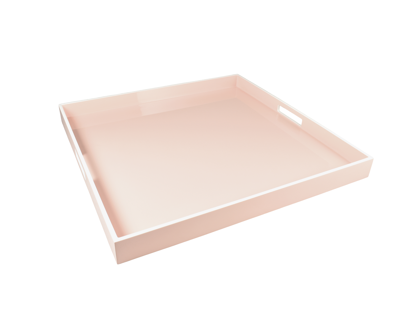 Paris Pink with White - 22" Square Tray