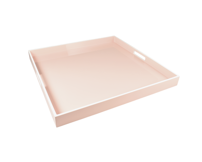 Paris Pink with White - 22" Square Tray
