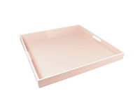 Paris Pink with White - 22" Square Tray - L-35PPW
