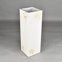 White with Artful Gold - Flower Vase