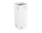 White with Artful Gold - 12" Tall Flower Vase