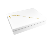 White with Artful Gold - Stationery Box