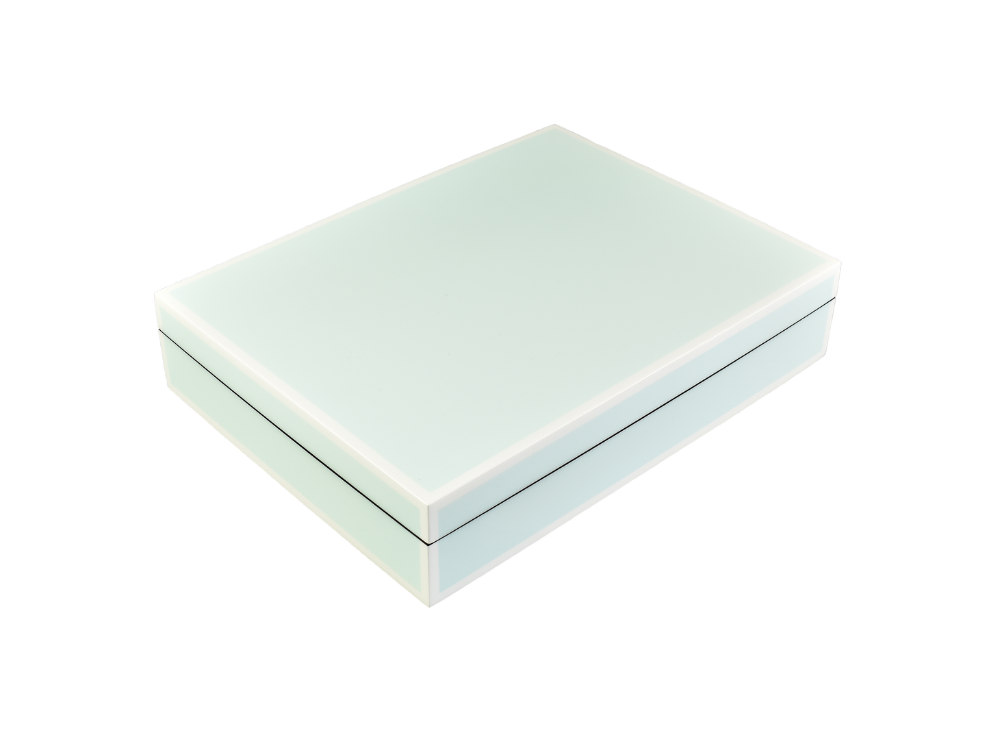 Duck Egg Blue with White - Stationery Box