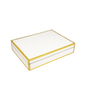 White with Shine Gold Leaf - Stationery Box - L-45FSWSGLT