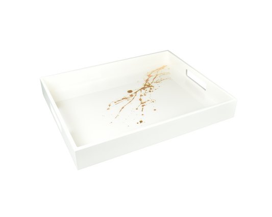 White with Artful Gold - Reiko Tray