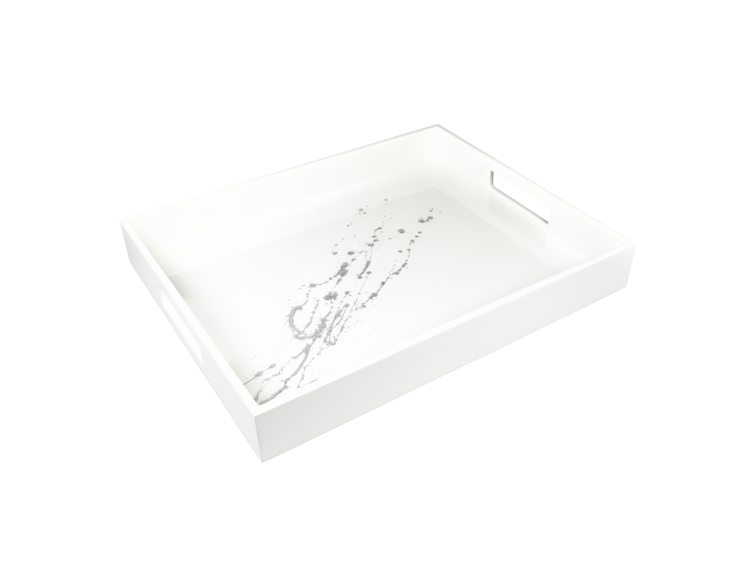 White with Artful Silver - Reiko Tray