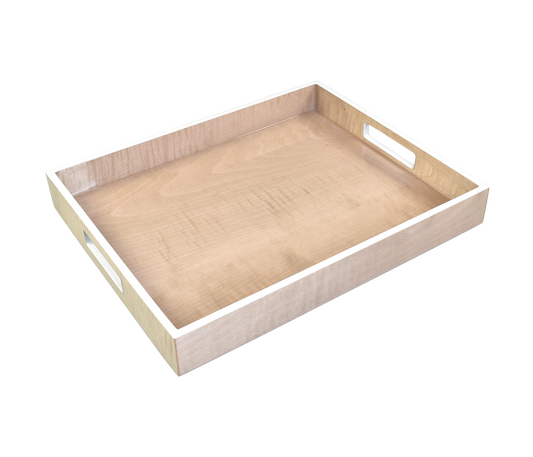 Sycamore with Silver Dollar Trim - Reiko Tray