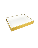 White with Outside Shine Gold Leaf - Reiko Tray - L-47WOSGL