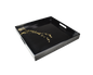 Black with Artful Gold - 16" Square Tray