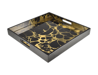 Black Gold Marble - Square Serving Tray - L-48BGMT