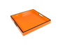 Orange with Black Trim - Square Serving Tray