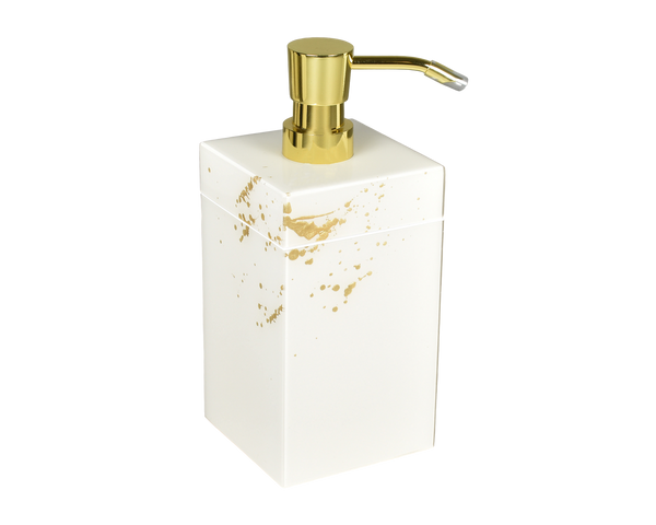 White with Artful Gold - Lotion Pump