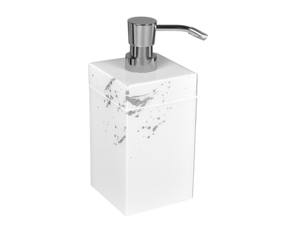 White with Artful Silver - Lotion Pump