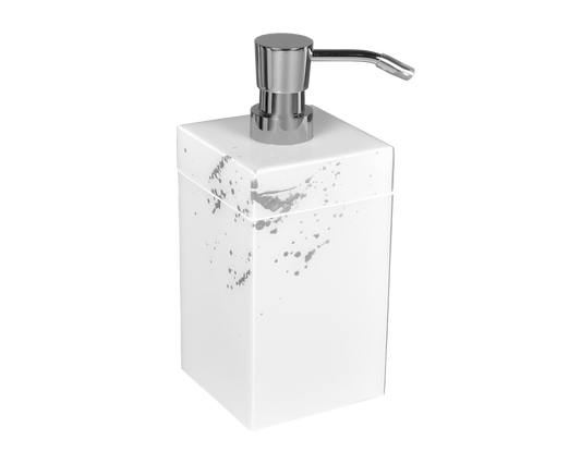 White with Artful Silver - Lotion Pump