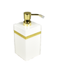 White with Shine Gold Leaf Band - Lotion Pump