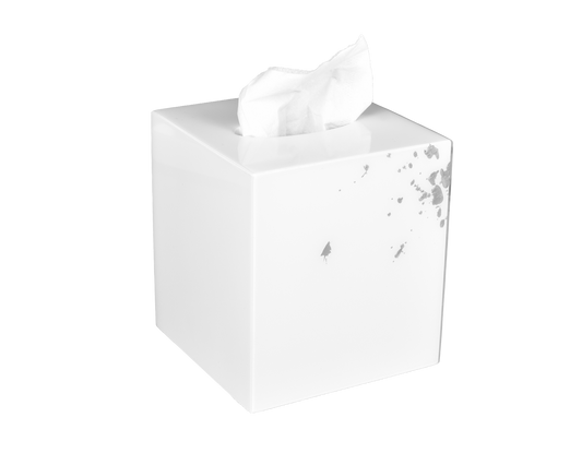 White with Artful Silver - Tissue Cover