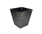 Black with Artful Gold - Wastebasket
