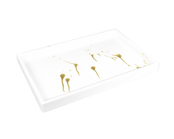 Artful Gold with White - Vanity Tray - L-64AGL