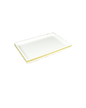 White with Shine Gold Leaf Band - Vanity Tray