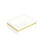White with Shine Gold Leaf Band - Soap Dish