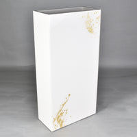 White with Artful Gold - Flower Vase