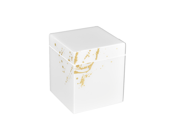 White with Artful Gold - Q-Tip Box