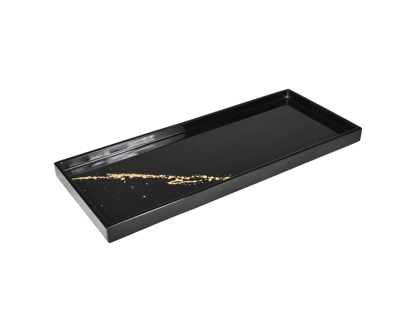 Black with Artful Gold - Long Vanity Tray