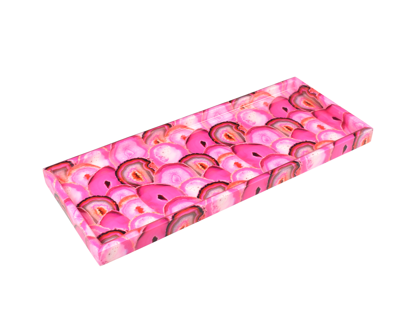 Pink Agate - Long Vanity Tray